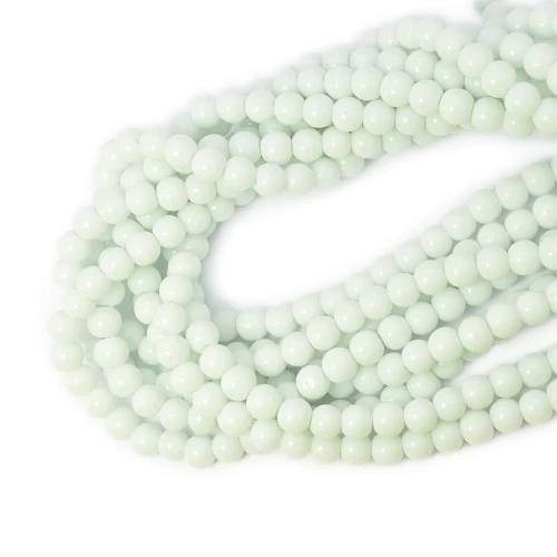 Ceramika biało błękitna kula gładka ok. 8mm