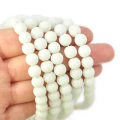 Ceramika biało błękitna kula gładka ok. 8mm