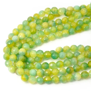 Jadeit limonkowy kula fasetowana ok. 10mm