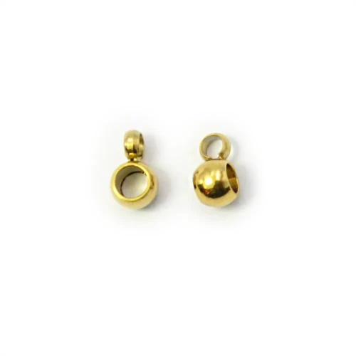 Pierścień do podwieszania PVD ok. 5x3mm [stal szlachetna, kolor złoty]