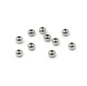 Kula srebrna ok. 3mm [przekładka, stal, 10szt]