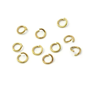 Ogniwka otwarte ok. 4mm [stal, kolor złoty PVD] 10szt