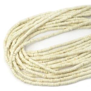 Howlit kremowy talarek ok. 4x2,5mm