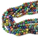 Jadeit wielokolorowy marmurek kula fasetowana ok. 8mm