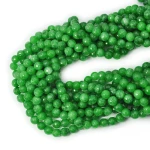 Jadeit zielony cieniowany kula fasetowana ok. 8mm