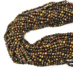 Mix sokole oko, tygrysie oko, bawole oko kula fasetowana ok. 4mm