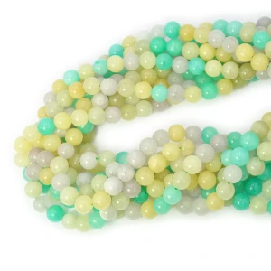 Jadeit zielono żółty kula gładka ok. 8mm