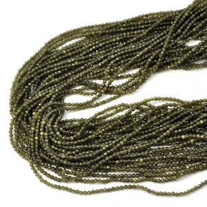 Obsydian zielony kula fasetowana ok. 2,2mm