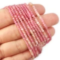 Turmalin różowy układany oponka fasetowana ok. 2,5x2mm
