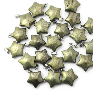 Piryt zawieszka gwiazdka ok. 20mm [metal]