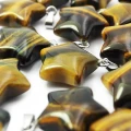 Tygrysie oko zawieszka gwiazdka ok. 20mm [metal]