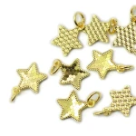 Gwiazdka ok. 11x10mm [zawieszka, srebro pozłacane 925]