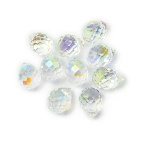 Cyrkonia szklana Brioletka (kropla fasetowana) ok. 10x7,5mm