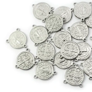 Łącznik do różańca okrągły ok. 19mm [łącznik, stal]