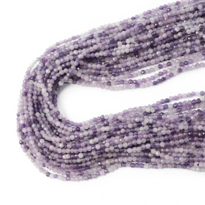 Jadeit fioletowy cieniowany kula fasetowana ok. 2mm