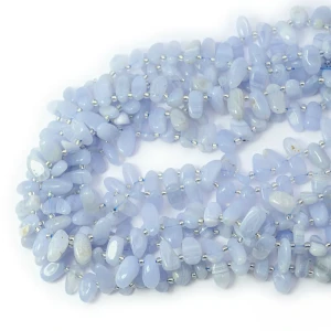 Chalcedon sopel płaski ok. 11-14x3-6mm