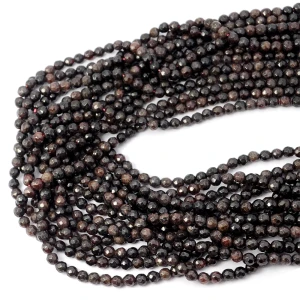 Granat kula fasetowana ok. 4,3mm 