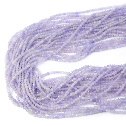 Jadeit lawendowy kula fasetowana ok. 2mm