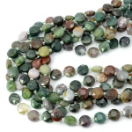 Agat indyjski moneta fasetowana ok. 10mm