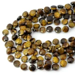 Tygrysie oko moneta fasetowana ok. 10,5mm