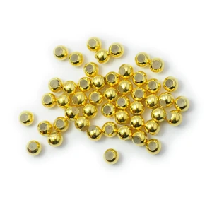 Kulka stoper z silikonem ok. 4mm [srebro pozłacane 925]