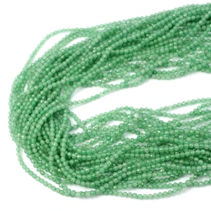 Jadeit zielony kula fasetowana ok. 2,5mm