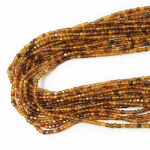 Turmalin miodowy ciemny kostka fasetowana ok. 2x2mm 