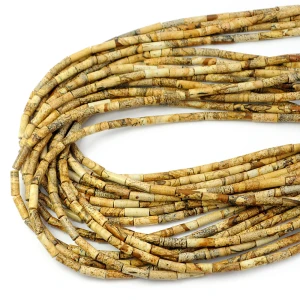 Jaspis obrazkowy średni patyczek ok. 3x10mm