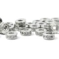 Walec srebrny ze srebrnymi cyrkoniami 7x3mm [przekładka, metal]