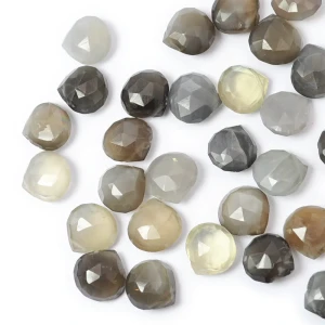 Kamień słoneczny ciemny Brioletka (serce fasetowana) ok. 11-12mm