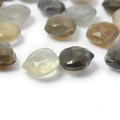 Kamień słoneczny ciemny Brioletka (serce fasetowana) ok. 11-12mm