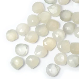 Kamień księżycowy Brioletka (serce fasetowana) ok. 11-12mm