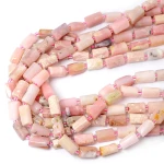 Opal różowy walec nieregularny ok. 10-14x6-8mm