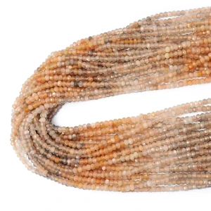 Kamień słoneczny układany oponka fasetowana ok. 3x2mm