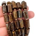 Bronzyt walec nieregularny ok. 9-13x6-8mm