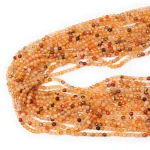 Agat pomarańczowy szklisty kula fasetowana ok. 3mm