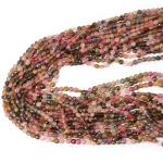 Turmalin wielokolorowy moneta fasetowana ok. 3,8mm