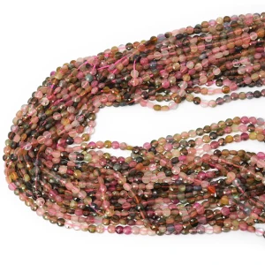 Turmalin wielokolorowy moneta fasetowana ok. 3,8mm