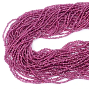 Rubin intensywny kula fasetowana ok. 2mm