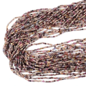 Mix szafir rubin kula fasetowana ok. 2mm