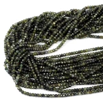 Turmalin zielony oponka fasetowana ok. 4x2,8mm