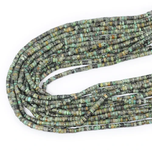 Turkus afrykański talarek ok. 4,5x2,5mm