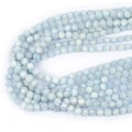Akwamaryn kula diamentowy szlif ok. 6mm