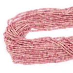 Rodonit różowy oponka fasetowana ok. 3x2mm 