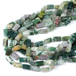 Agat indyjski jasny walec szlifowany ok. 12-13x6-8mm