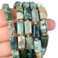 Agat indyjski jasny walec szlifowany ok. 12-13x6-8mm