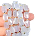 Chalcedon prostokąt fasetowany ok. 10x8mm