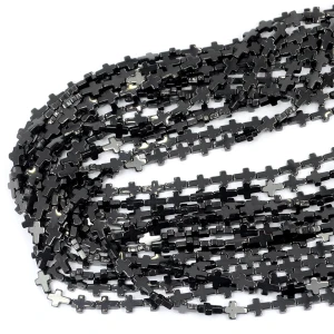 Hematyt czarny krzyż ok. 6x8mm