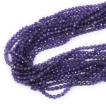 Ametyst ciemny kula fasetowana ok. 4,5mm