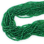 Onyks zielony kula fasetowana ok. 4,5mm